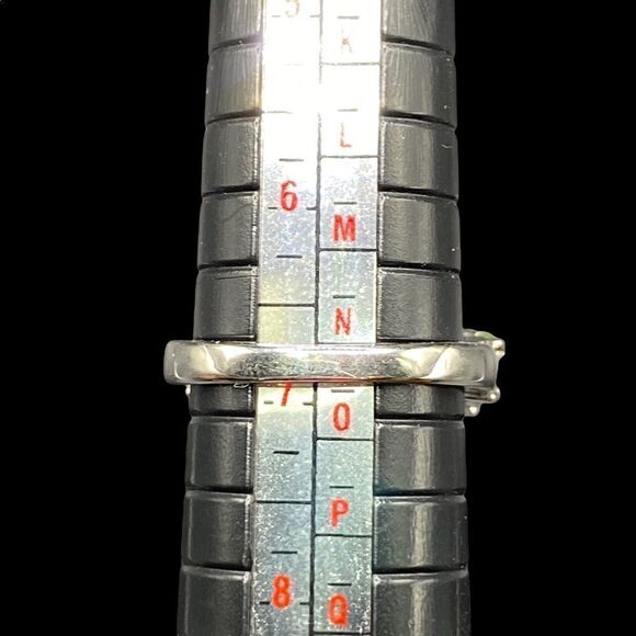 Sterling silver marked 925 five stone green ring peridot August birthstone - Picture 7 of 14